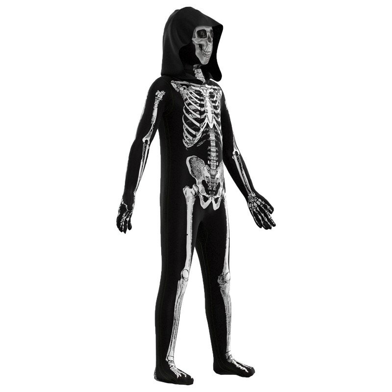 น่ากลัว Zombie เครื่องแต่งกายเด็ก Skeleton Skull เครื่องแต่งกายคอสเพลย์ Purim ฮาโลวีนเครื่องแต่งกายสำหรับผู้ใหญ่ผู้ชายผู้หญิง Carnival Party เสื้อผ้า