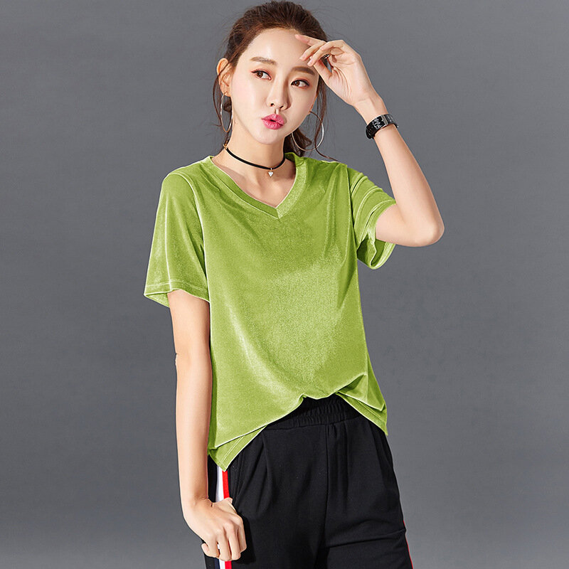 2020 New Summer Tshirt donna cotone T-shirt di alta qualità o-collo Tshirt Casual Top Tees Ladies