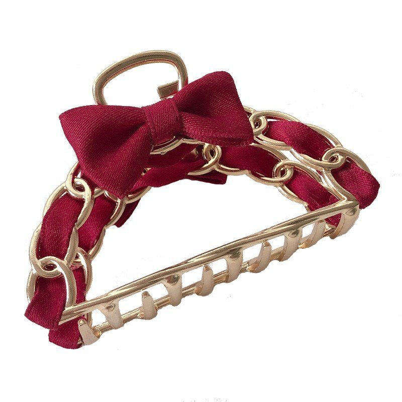 New elegant temperament hair clip large clip ins shark head ornament bow hairpin shower clip