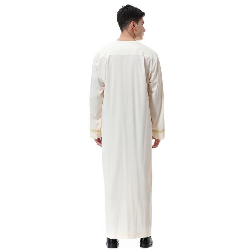 Mężczyzna Abaya sukienka muzułmańska Pakistan Islam odzież Abayas szata Arabia saudyjska Kleding Mannen Kaftan Oman Qamis Musulman De Mode Homme