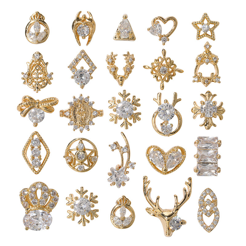 HNUIX 2 pezzi goccia d'acqua cristallo ciondola catena Charms decorazioni gioielli per unghie zircone di lusso strass di cristallo per unghie