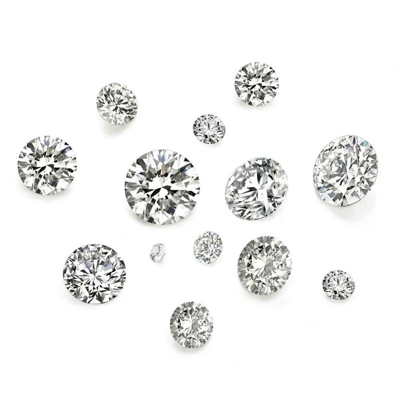 50-80pcs/set Grade A Cubic Clear Zirconia Cabochons Faceted Diamond for Diy Necklace Ring Jewelry Decoration 1mm,2mm,3mm,4mm,5mm