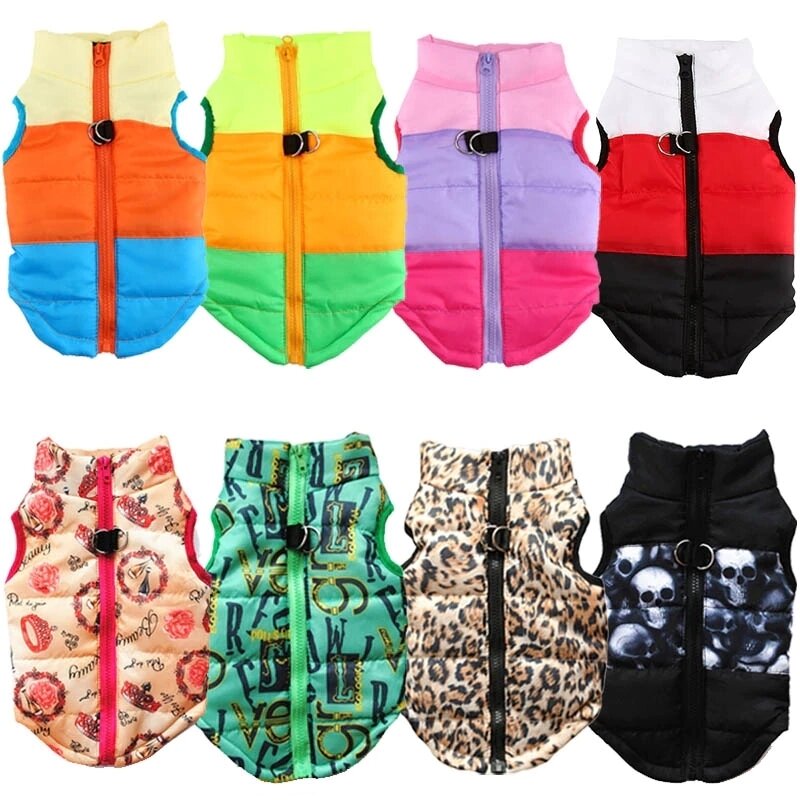 Warm Jacket for Dogs Clothes Windproof Winter Pet Coat Padding Kitty Puppy Outfit Vest