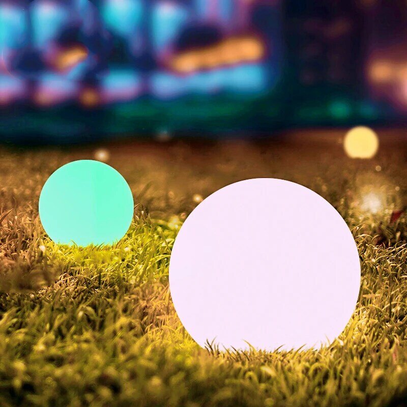 25ซม.อบอุ่นสีขาวกันน้ำไร้สายพลังงานแสงอาทิตย์ LED สวนกลางแจ้งตกแต่งลูกบอลไฟชาร์จสำหรับสนามหญ้า Patio
