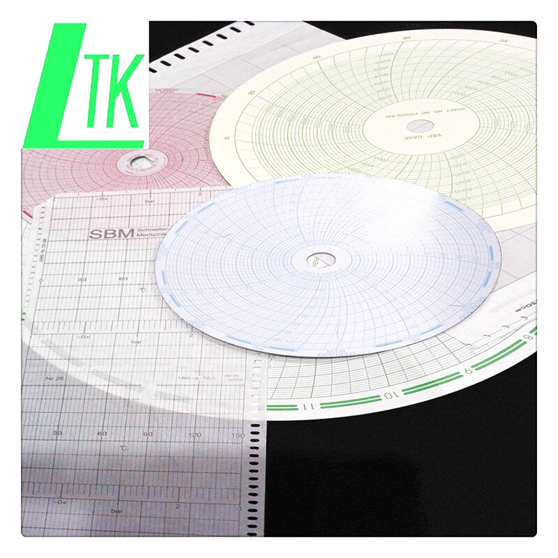 Chart paper 500P1225-6 for ABB fulscope ERC Series 12” circular 24 hour recording paper