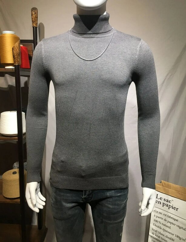 Mrmt 2024 brandneue Herren pullover Roll kragen pullover Mode Pullover für weibliche einfarbige Base Tops Pullover