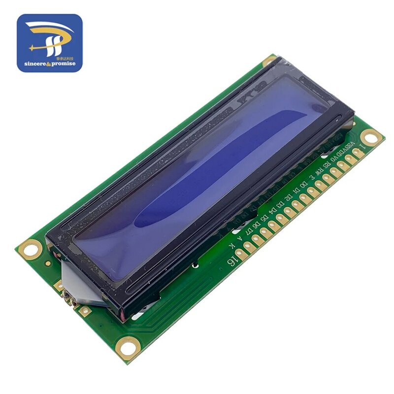 LCD1602 PCF8574T PCF8574 IIC/I2C/interfejs 16x2 moduł wyświetlacza LCD znaków 1602 5V niebiesko-żółty tło Green Screen do Arduino DIY