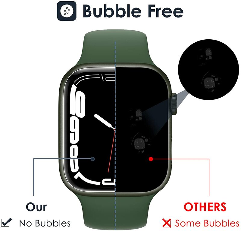 3D Full Cover Plating Soft Hydraulic Film For Apple Watch Series 7 45mm 41mm Smart Watch Screen Protector Film Anti-Scratch film