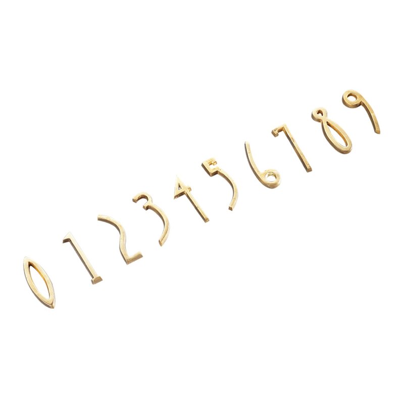 Solid Diy Wall Decorative Letters Workshop Business Shop Name Accessory Brass Numbers