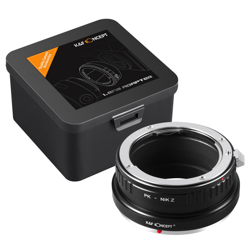 K & F Concept 펜탁스 PK 마운트 렌즈 용 렌즈 마운트 어댑터 Nikon Z6 Z7 카메라 본체
