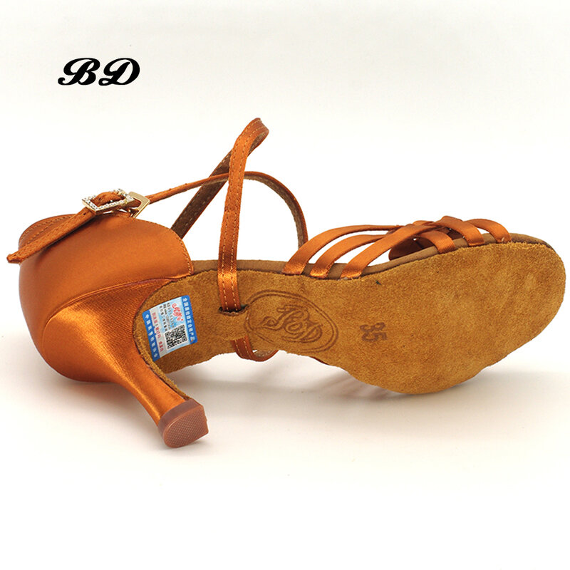 Туфли для бальных танцев BD 2360-1, туфли для латиноамериканских танцев, импортные шелковые атласные туфли BD-1, для ча-сальсы