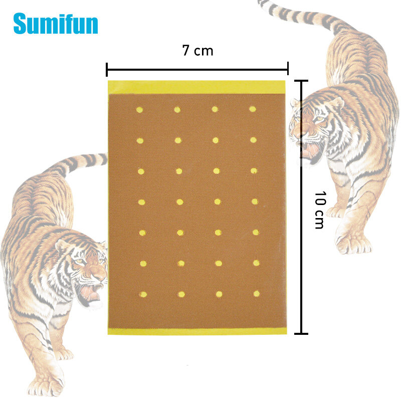Sumifun 8 Cái/túi Con Hổ Tiger Balm Thạch Cao Thảo Dược Capsicum Thạch Cao Khớp Viêm Khớp Dạng Thấp Đau Cơ Giảm Đau Thạch Cao