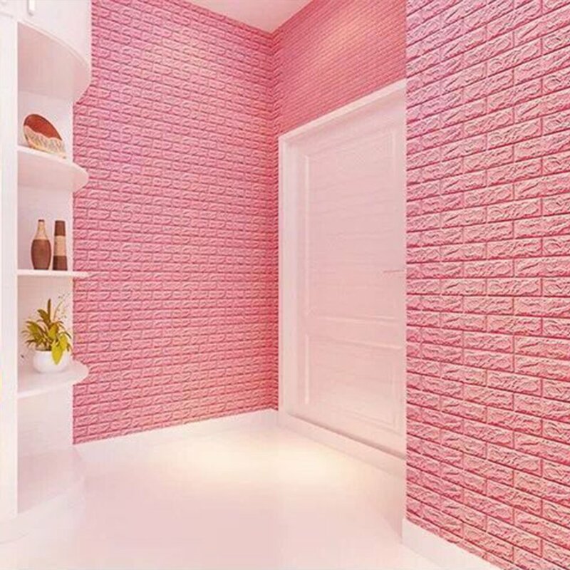 Pegatinas de pared 3D autoadhesivas de espuma para decoración de habitación, papel tapiz artesanal para sala de estar, Drcor para el hogar, 70x15cm