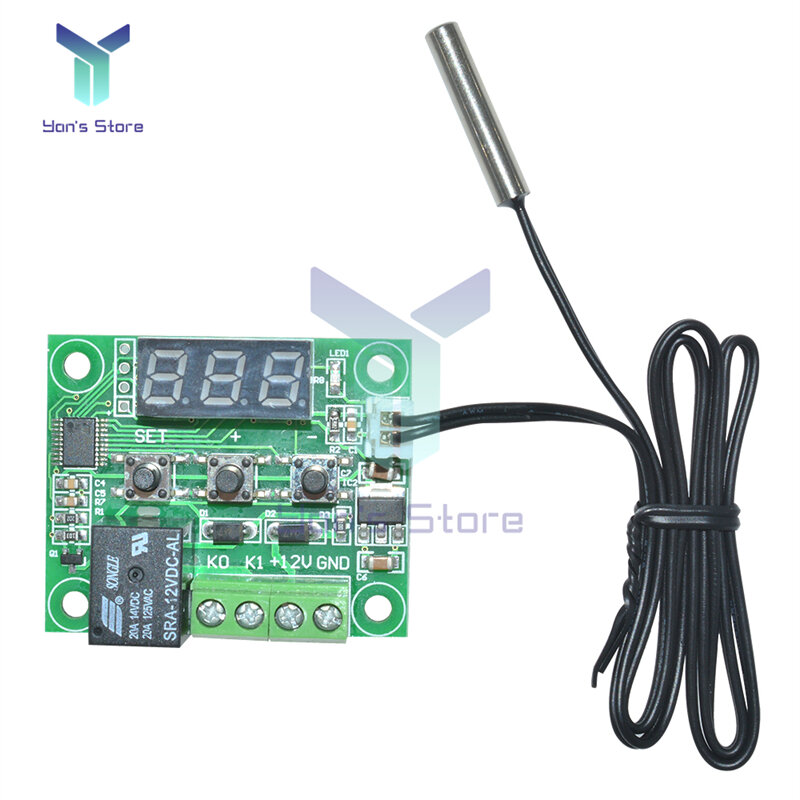W1209 Blue/Red light Heat Cool Temp Thermostat temperature control switch DC 5V 12V temperature controller thermometer thermo