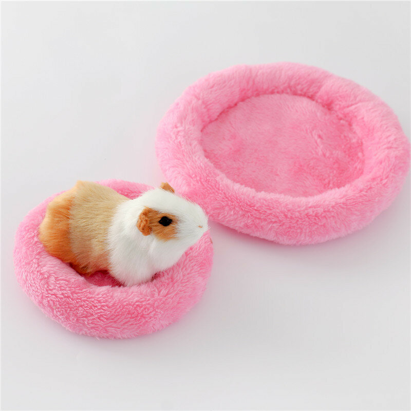 Nova moda 1pc gaiola de hamster dormir cama pet dormir cão inverno macio velo cobaia cama suprimentos para animais pequeno animal mini esteira