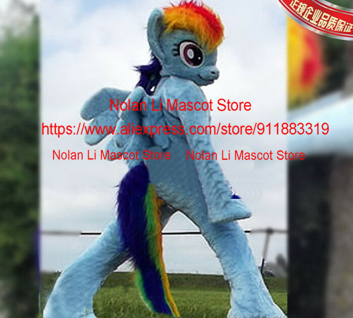 New Adult Rainbow Daisy Pony Mascot Costume personaggio dei cartoni animati Cosplay film puntelli Performance regalo di compleanno 473