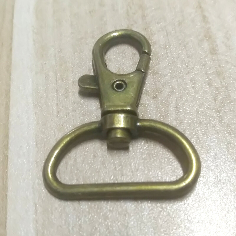 ZENTEII 25Mmพวงกุญแจหมุนกุ้งก้ามกรามBronze Claspคลิปตะขอกุญแจกระเป๋าถือสายแยกแหวนสำหรับกระเป๋าเข็มขัดพวงกุญแจ