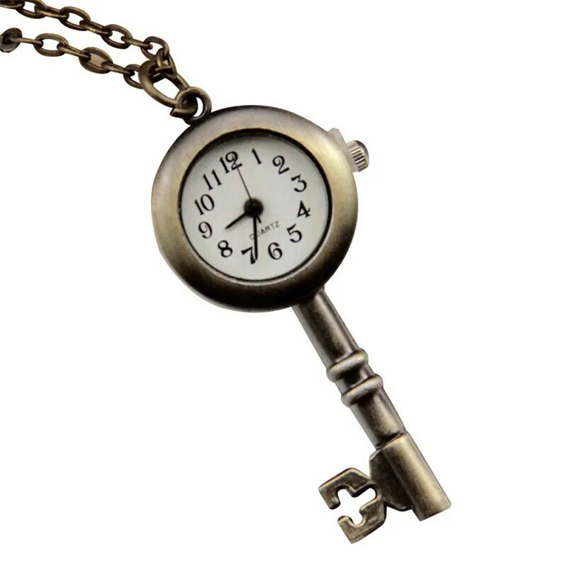 Student Antique Innovative Necklace Opening Door Pocket Watch