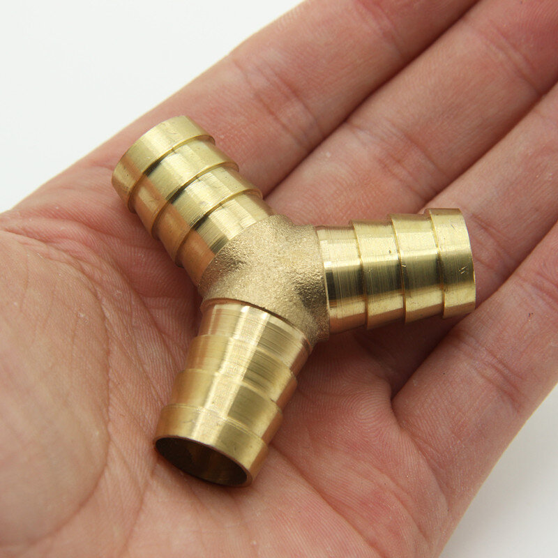 Brass Barb Pipe Fitting tee joint connector For 4mm 5mm 6mm 8mm 10mm 12mm 16mm 19mm hose copper Pagoda Water Tube Fittings