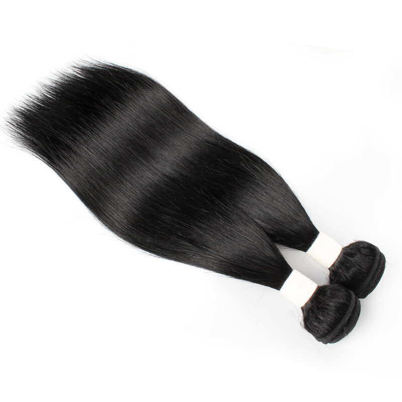 Kisshair #1 Human Hair Bundles Jet Black Pre-colored Remy Peruvian Human Hair Extension Straight Weft Hair 3pc/Lot