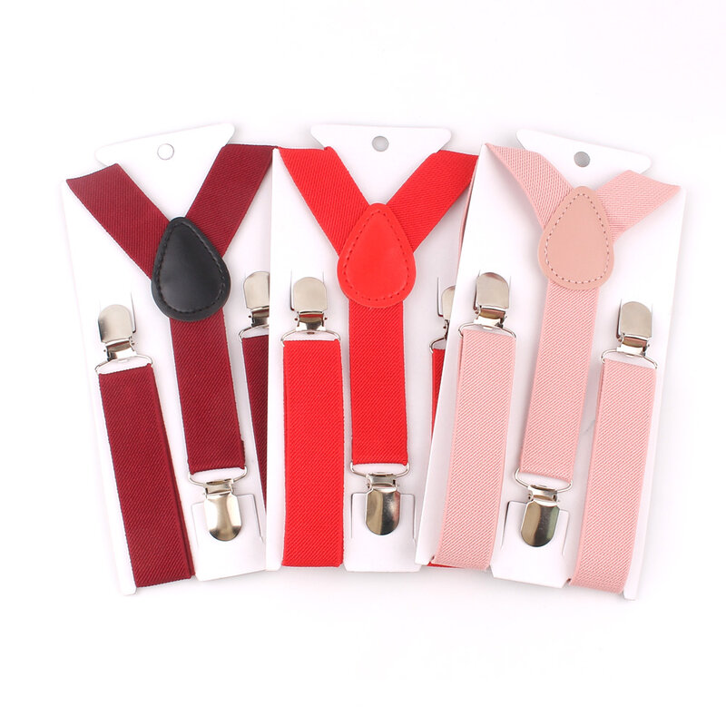 Bretelle per bambini nuove bretelle elastiche regolabili solide colore caramella bretelle per bambini accessori da sposa cinghie per ragazze