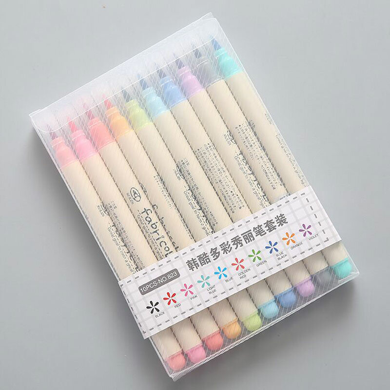 Caneta marcadora, caneta marcadora de 10 cores para desenho, escola, escritório, estudantes