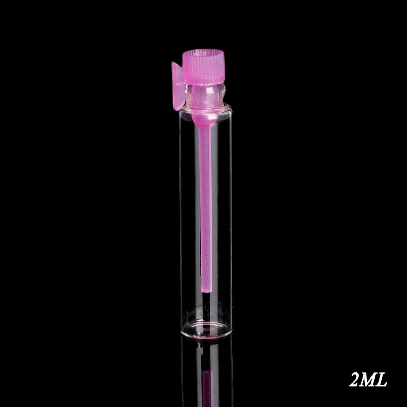 Botella de vidrio para muestras de aceites esenciales, Mini Perfume cosmético, 2ml, 1 ud.