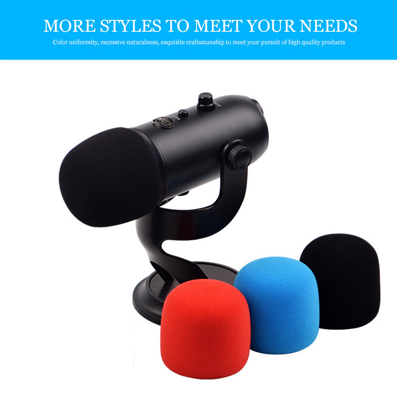 Dustproof Windproof Microfone Espuma Capa, Headset Esponja, Windscreen Mic Cover, Preto macio para Blue Yeti Pro e Yeti Pro, 1Pc