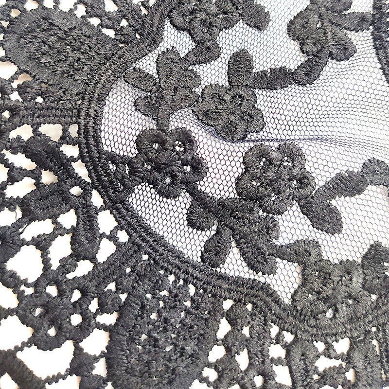 Collar de encaje de 2 piezas, ramillete bordado de flores, falso, accesorios de encaje para ropa DIY