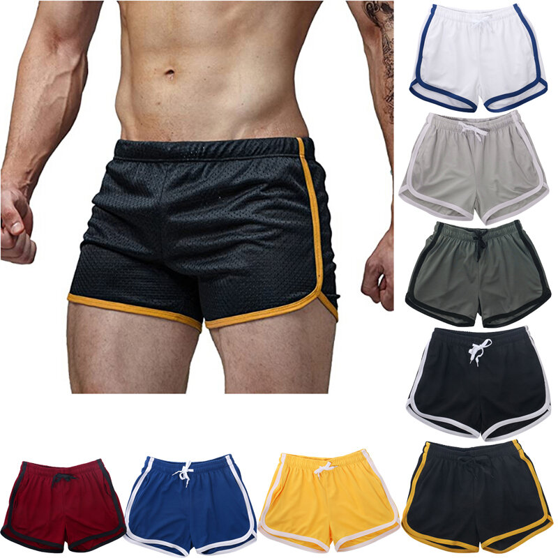 2020 Summer Running Shorts Men Sports Jogging Fitness Quick Dry Trunks Gym Soccer Short Bottoms Breathable Beachwear