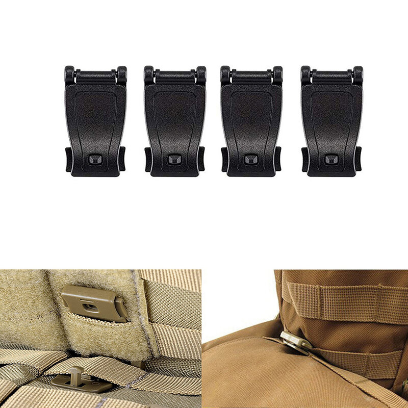 Mini ensemble d'accessoires de fixation Molle, pour gilet de sac à dos tactique avec ceinture, porte-clés anneau en D, mousqueton Grimlock, Clip d'engrenage
