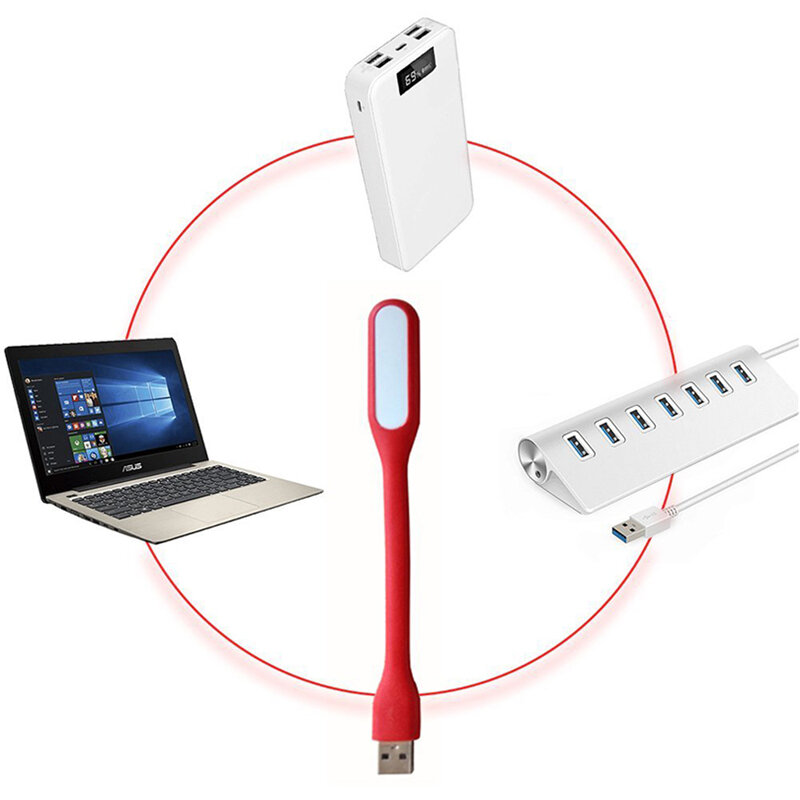 ไฟLED USBคริสต์มาสของขวัญแบบยืดหยุ่นสำหรับโน๊ตบุ๊คแล็ปท็อปTablePC Power Bankอ่านในร่มโคมไฟห้องนอนตกแต่...