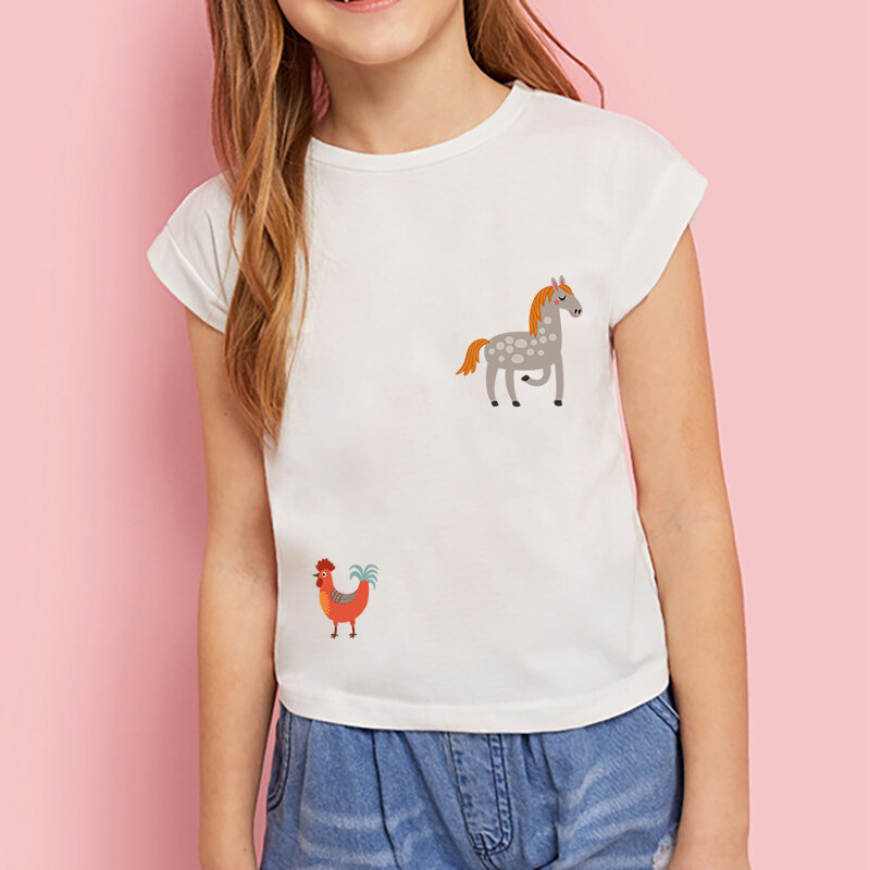 새로운 농장 동물 아플리케 아이언 온 패치 어린이 의류 장식 착용하기 쉬운 Diy 티셔츠 열전달 비닐 스티커