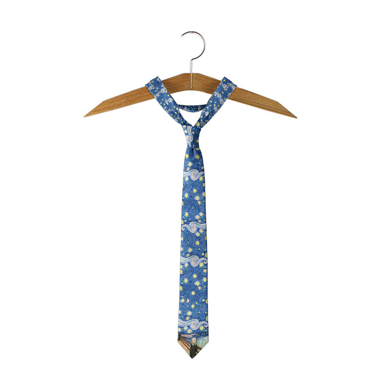 Модные аксессуары для картины маслом Ван Гога галстук для мужчин и женщин популярный мужской галстук высокого качества галстук для делового и свадебного костюма