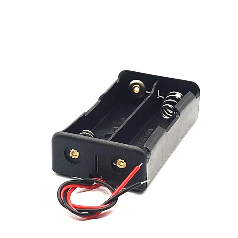 Black Plastic DIY Battery Storage Case Clip Holder Container 1X 2X 3X 4X 18650 Battery Storage Box Case Wire Lead Pin