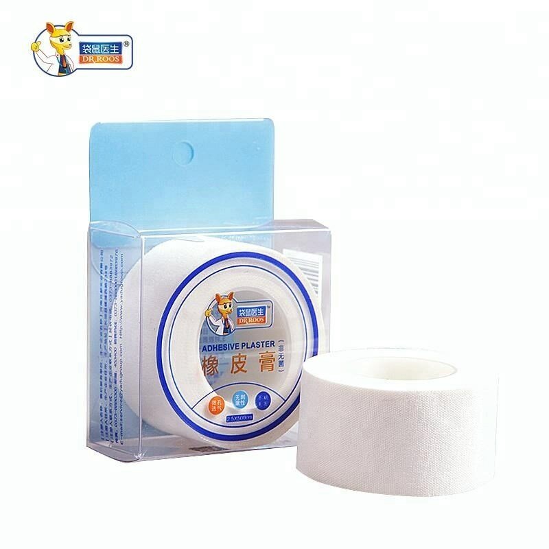 Dr. Roos 2.5Cm X 500Cm 1 Roll Medische Tape Hechtpleister Gaas Fixatie Tape Eerste Hulpgoederen Wondverband katoenen Doek Tape