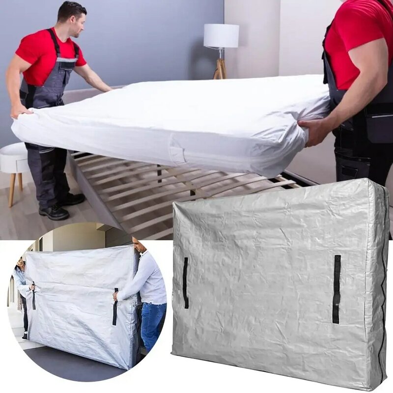 Bolsas de colchón impermeables con cremallera, Funda de colchón para almacenamiento en movimiento, a prueba de humedad, cubierta de polvo, bolsa de almacenamiento para el hogar en movimiento