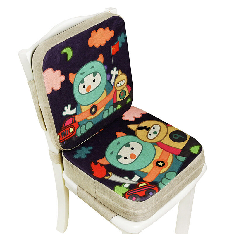 Almofada de jantar do bebê crianças aumentou a almofada da cadeira ajustável lavável portátil removível highchair cadeira do impulsionador do assento