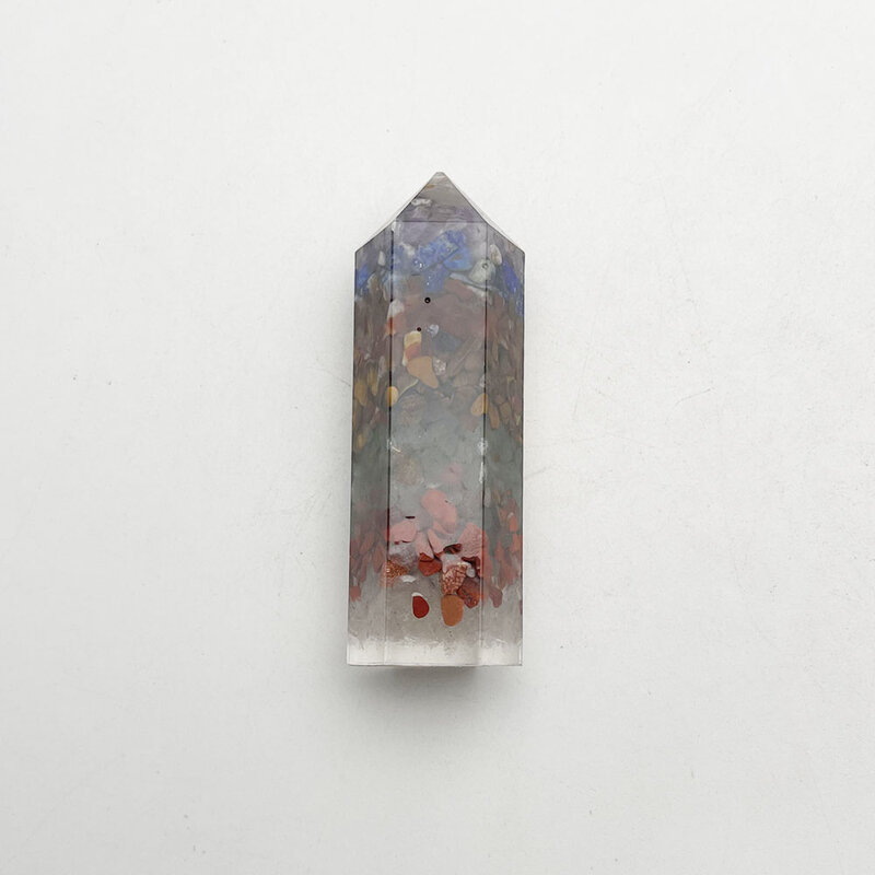 Moda kryształ kolumna Orgone 83x25mm 1pc retro uzdrawianie Reiki kolorowy kamień naturalny prostopadłościan wisiorki akcesoria darmowa wysyłka