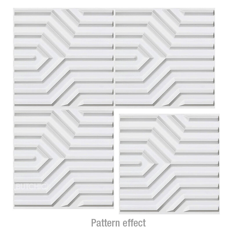 Настенная 3d-панель с геометрическими линиями, 4 шт., 50x50 см