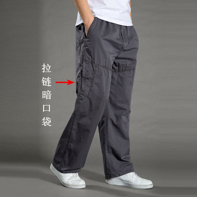 Męskie spodnie Cargo letnie wiosenne bawełniane odzież do pracy nowe w dużych rozmiarach 6XL casualowe spodnie dresowe do biegania jesienne spodnie Hombre