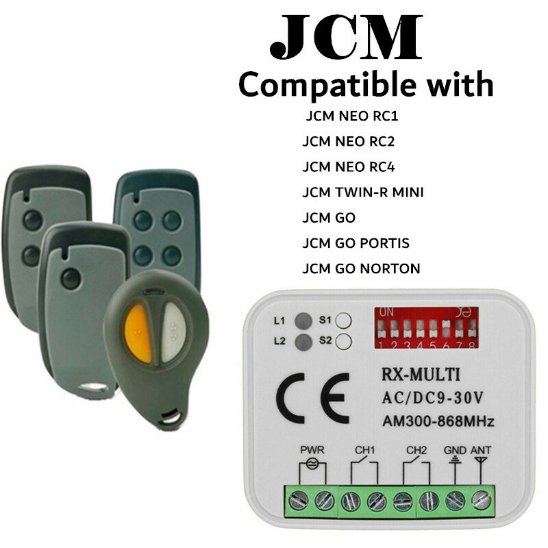JCM NEO RC1, NEO RC2, NEO RC4, JCM TWIN-R MINI Remote Control Receiver