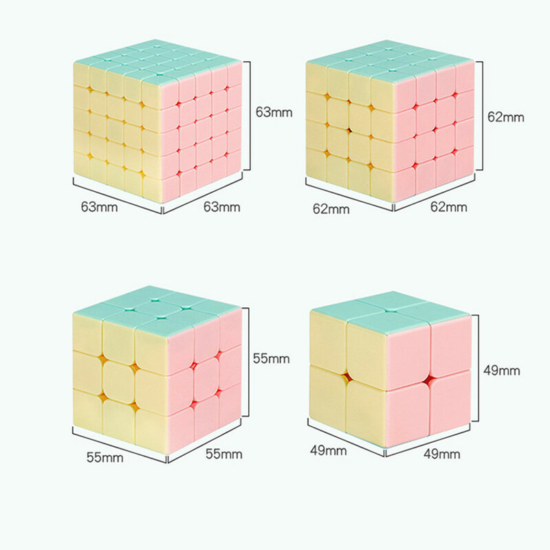 Nowy kolor magiczna kostka Shengshou legenda Macaron Stickerless magiczna kostka 5x5x 5/4x4x 4/3x3x 3/2x2x2 Cubing Classroom Macaron Speed Cube