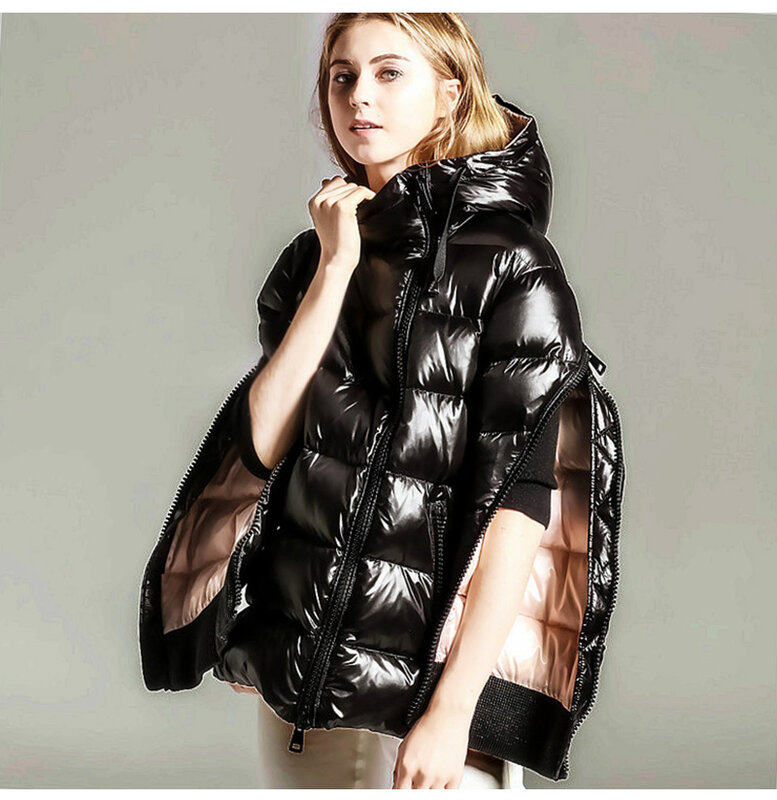 여성용 두꺼운 따뜻한 다운 재킷, 2021 겨울 후드 화이트 덕 다운 코트, 캐주얼 의류, 고품질 패션