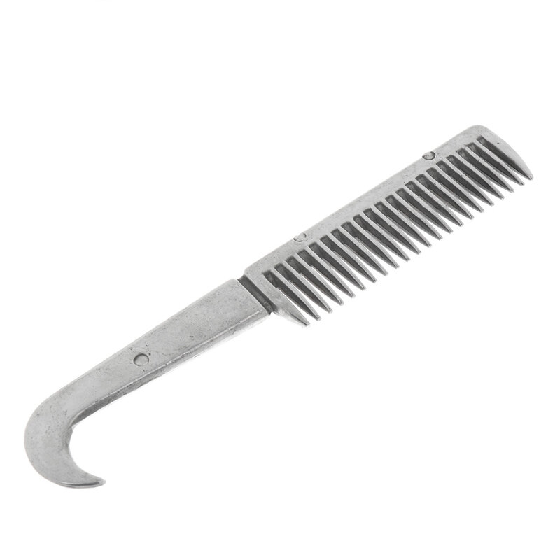 Equestrian Polished Horse Pony Grooming Comb Currycomb Accessory Stainless Steel Grooming Tool Pony Curry Comb