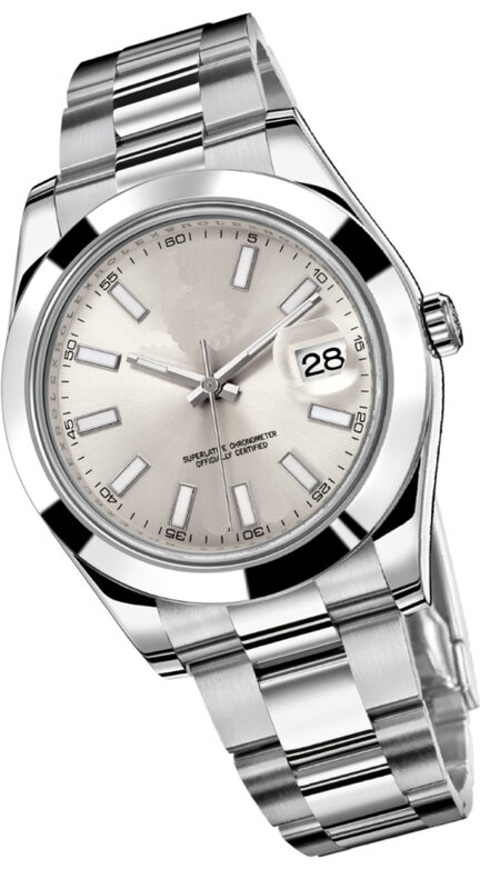 Klassische Neue Männer Uhren Datejust Edelstahl Automatische Mechanische Sapphire Glas Uhr 36mm