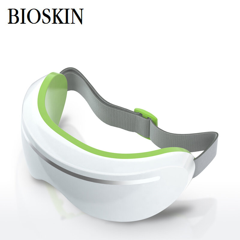 Bioskin massageador portátil elétrico, massageador para os olhos com pressão de ar aquecimento, vibração, shiatsu, terapia de massagem e cuidados com os olhos