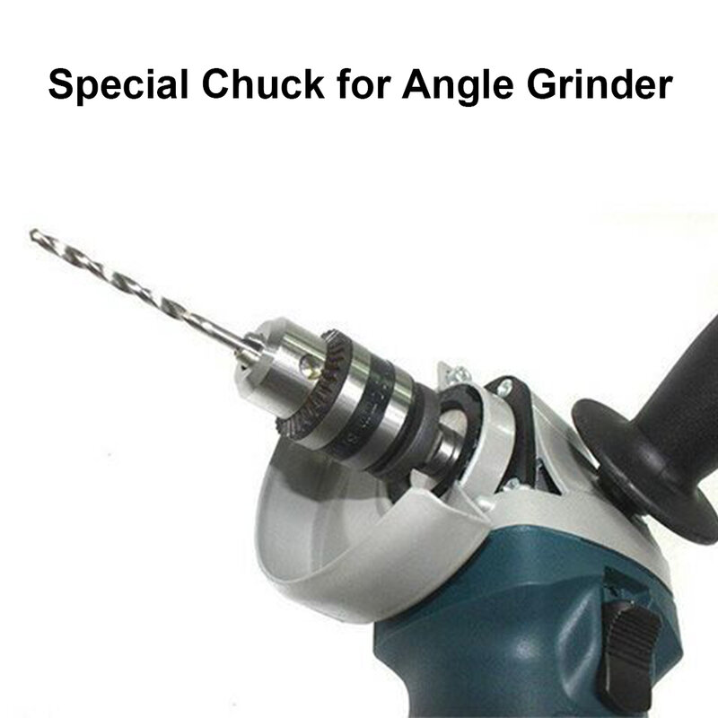 For 4" Electric Angle Grinder 10mm Chunk Holder Power Drill Convert Adapter M10x1.5 Thread Collet Chunk with Key