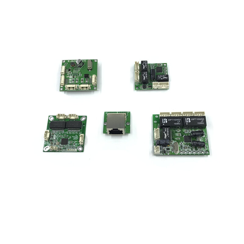 Mini 5V 12V Mô Đun PBC OEM Module Kích Thước Mini 3/4/5 Cổng Mạng PCB Board mini Ethernet Mô Đun 10/100Mbps