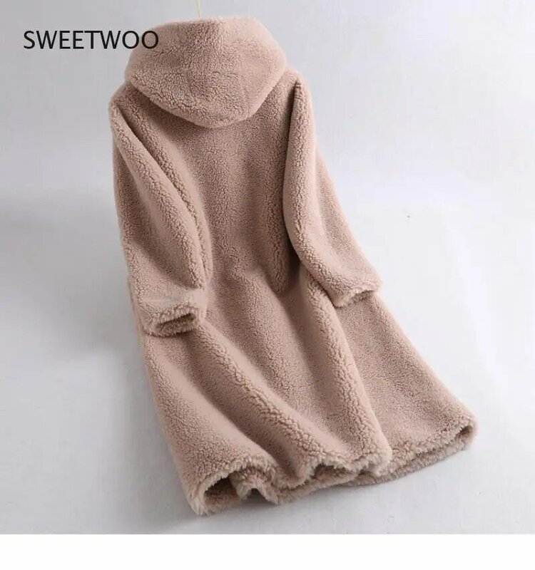 Women Winter Jackets Wool Casual Coats Korean Style Feminina 2021 New Real Fur Coat High Quality Long Sheep Shearling